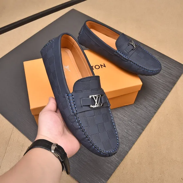 Louis Vuitton Damier Checkered Navy Loafers 5
