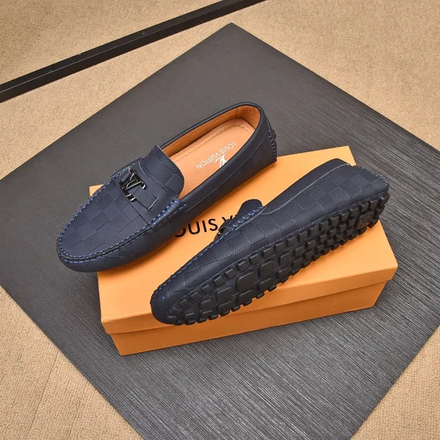 Louis Vuitton Damier Checkered Navy Loafers 6