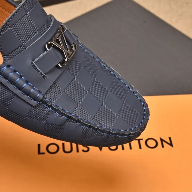 Louis Vuitton Damier Checkered Navy Loafers 7