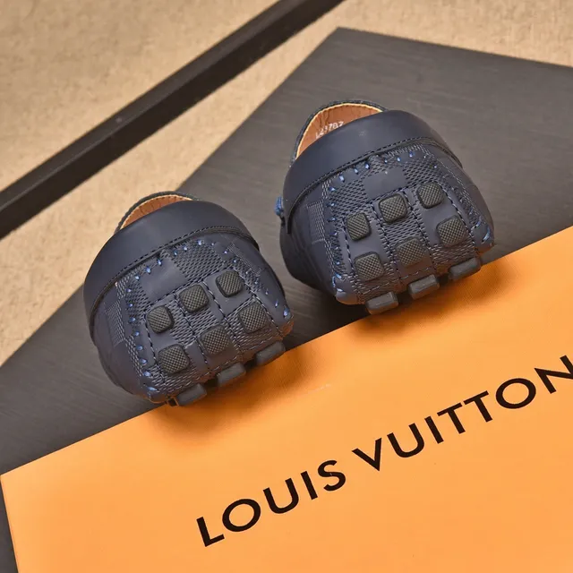 Louis Vuitton Damier Checkered Navy Loafers 8