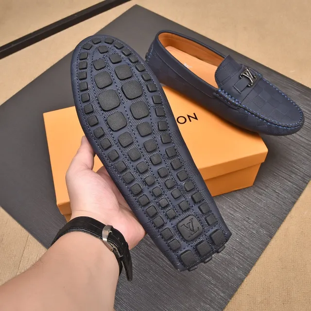 Louis Vuitton Damier Checkered Navy Loafers 9