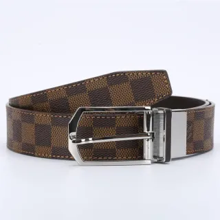 Louis Vuitton Damier Ebène উল্টানো যায় এমন চামড়ার বেল্ট