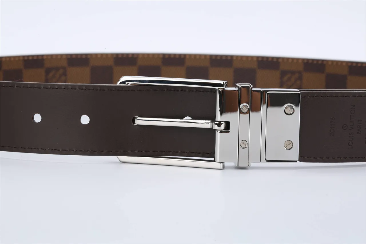 Louis Vuitton Damier Ebène Reversible Leather Belt 5