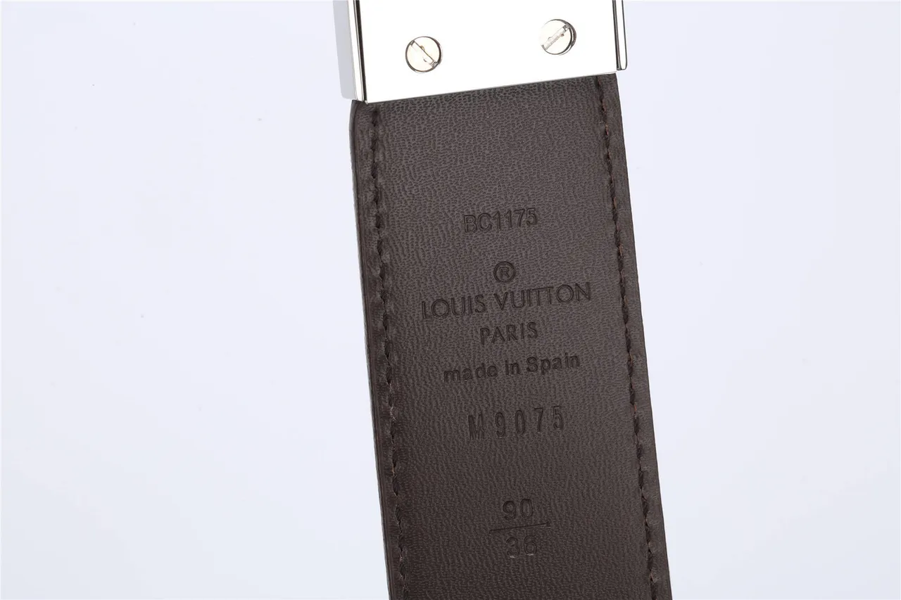 Louis Vuitton Damier Ebène Reversible Leather Belt 7