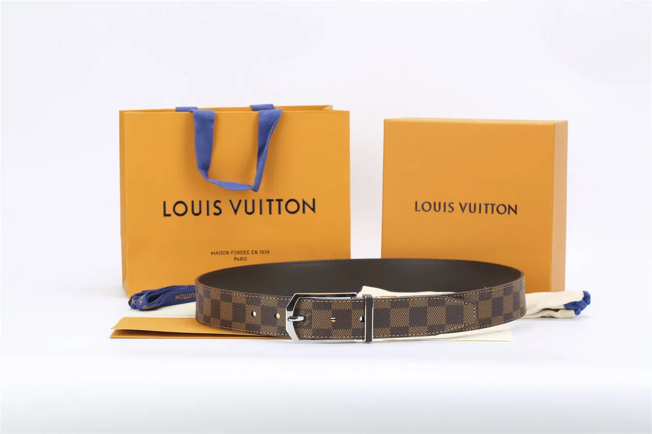 Louis Vuitton Damier Ebène Reversible Leather Belt 9