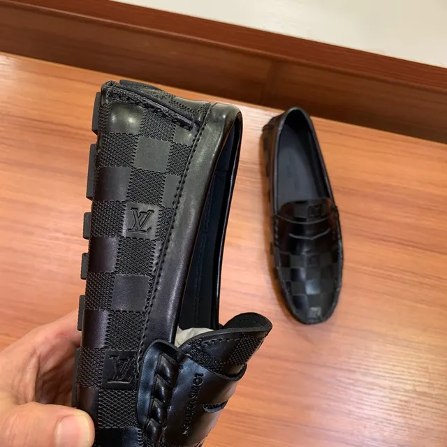 Louis Vuitton Damier Graphite Black Checkered Pattern Embossed LV Monogram Loafer 5