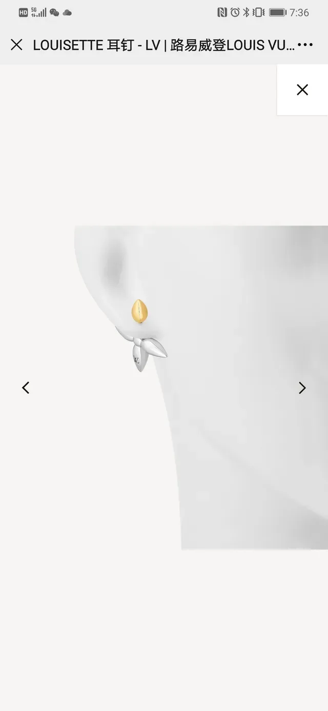 Louis Vuitton Floral-Inspired Two-Tone Engraved Drop Earrings 5