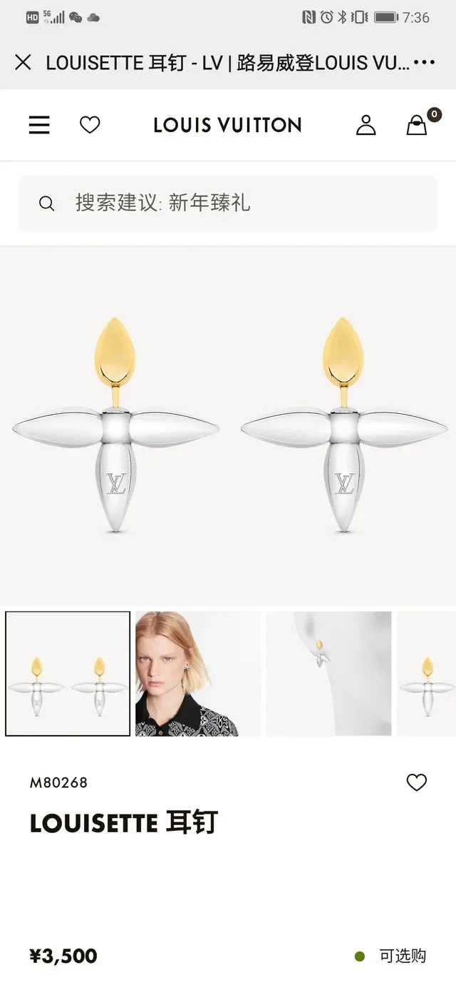 Louis Vuitton Floral-Inspired Two-Tone Engraved Drop Earrings 9