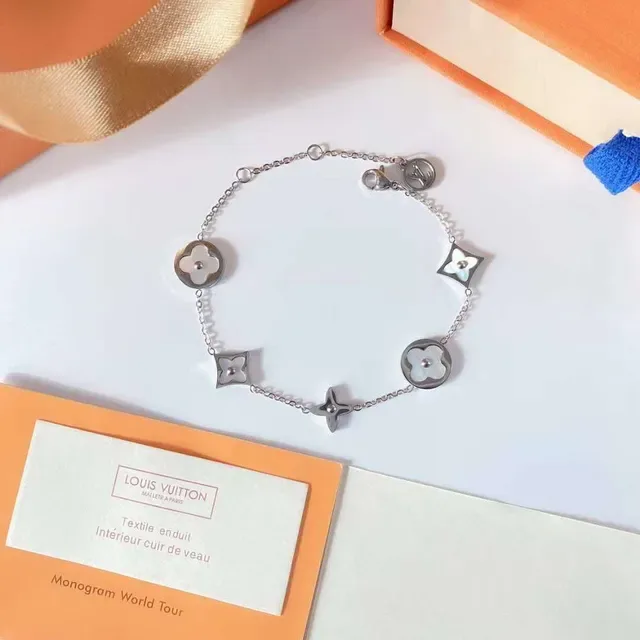 Louis Vuitton Floral Monogram Charm Bracelet 6