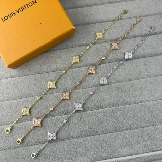 Louis Vuitton نمط زهرة باڤيه كواتروفول سوار سلسلة