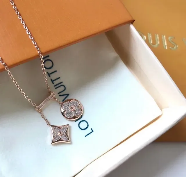 Louis Vuitton Flower & Quatrefoil Pavé Crystal Necklace 2