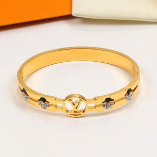 Louis Vuitton Pulsera de Oro Negro con Bisagra