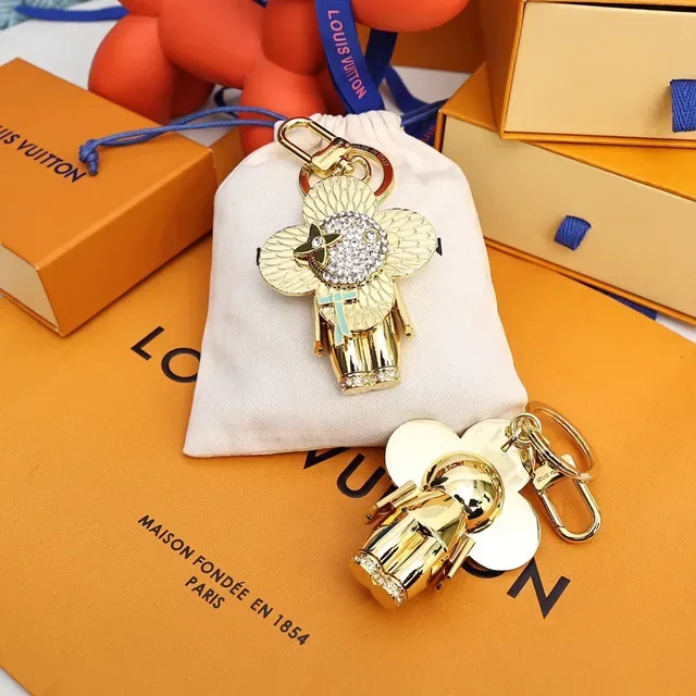 Louis Vuitton Gold Blue Metal Crystal-Embellished Handbag 7