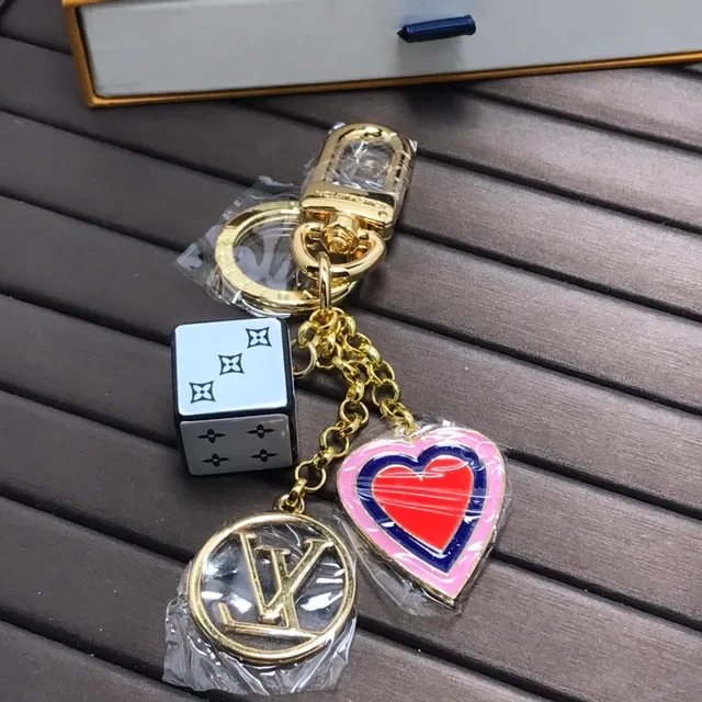 Louis Vuitton Gold Multicolor Metal Enamel Heart Charm Bracelet 1
