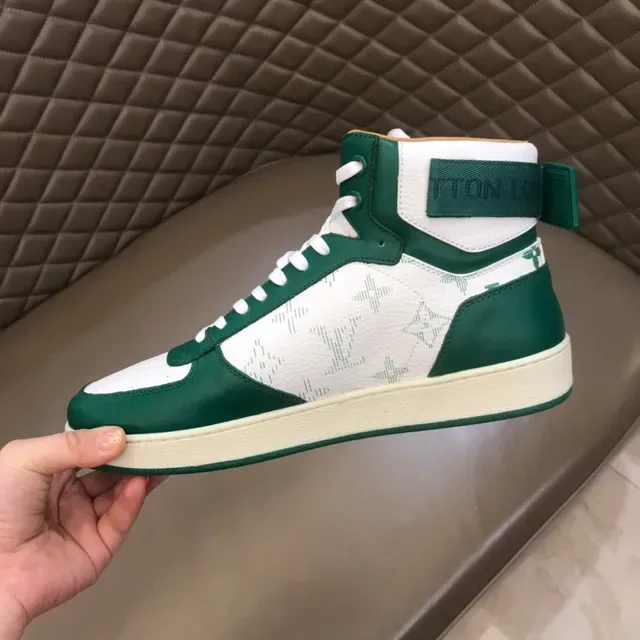 Louis Vuitton সবুজ সাদা হাই টপ মোনোগ্রামড ক্যানভাস লাইফস্টাইল স্নিকার 3
