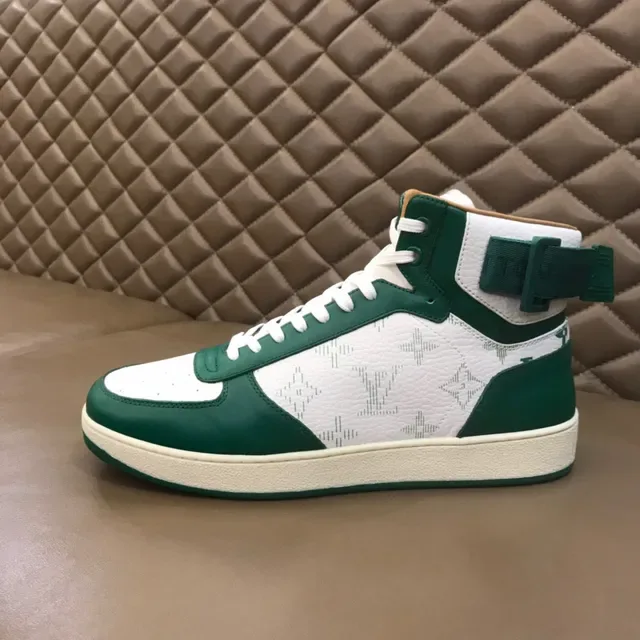 Louis Vuitton সবুজ সাদা হাই টপ মোনোগ্রামড ক্যানভাস লাইফস্টাইল স্নিকার 5