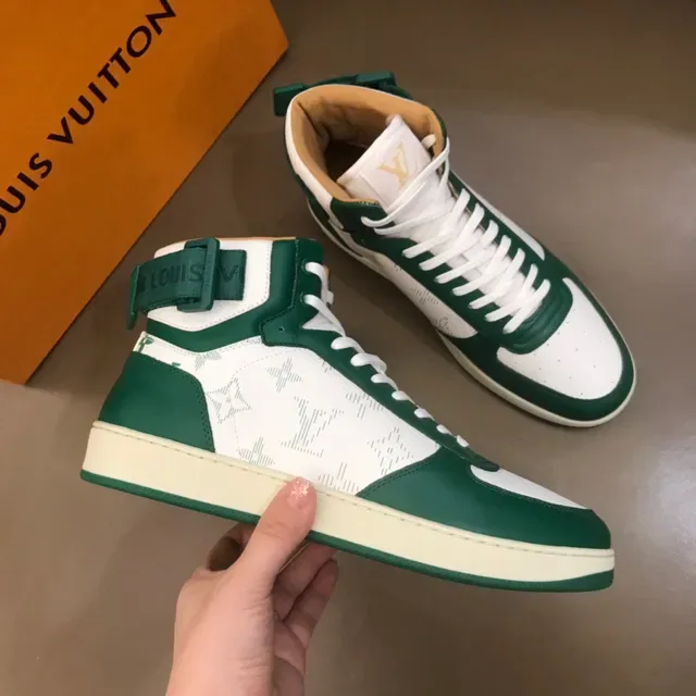 Louis Vuitton সবুজ সাদা হাই টপ মোনোগ্রামড ক্যানভাস লাইফস্টাইল স্নিকার 6