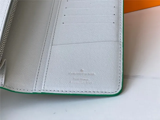 Louis Vuitton Green White Monogram Leather Bold Logotype Long Wallet 13