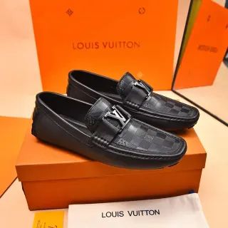 Louis Vuitton LV Buckle Loafer काली Monogram Canvas लेदर लोअफर