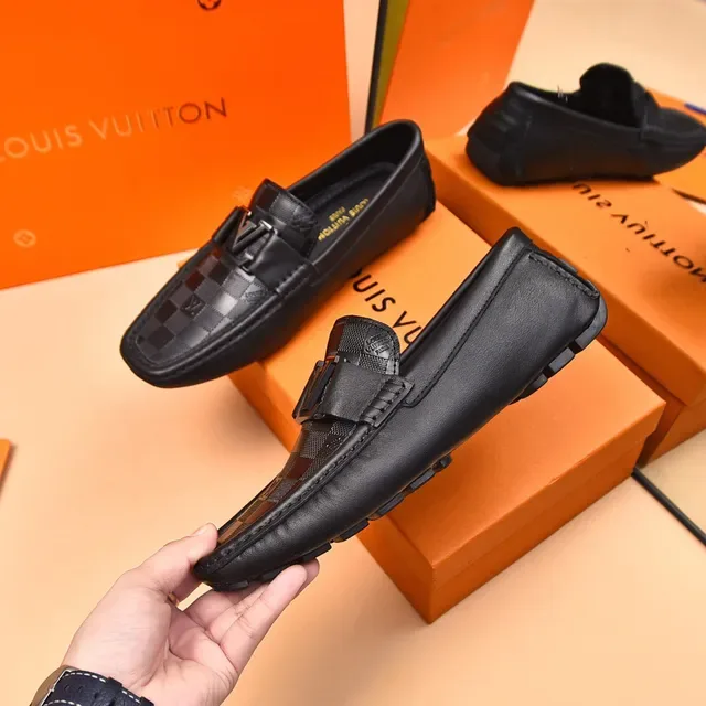 Louis Vuitton LV Buckle Loafer Black Monogram Canvas Leather Loafers 4