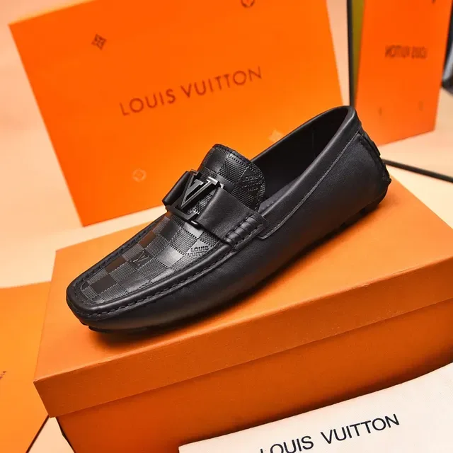 Louis Vuitton LV Buckle Loafer Black Monogram Canvas Leather Loafers 6