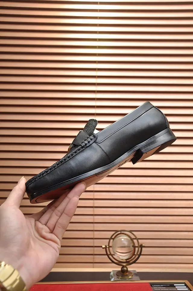 Louis Vuitton LV Buckle Loafer Black Monogram Leather Loafers 7