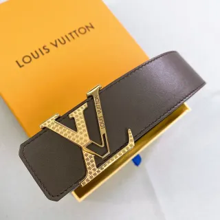Louis Vuitton LV Initiales বাদামী চামড়ার বেল্ট