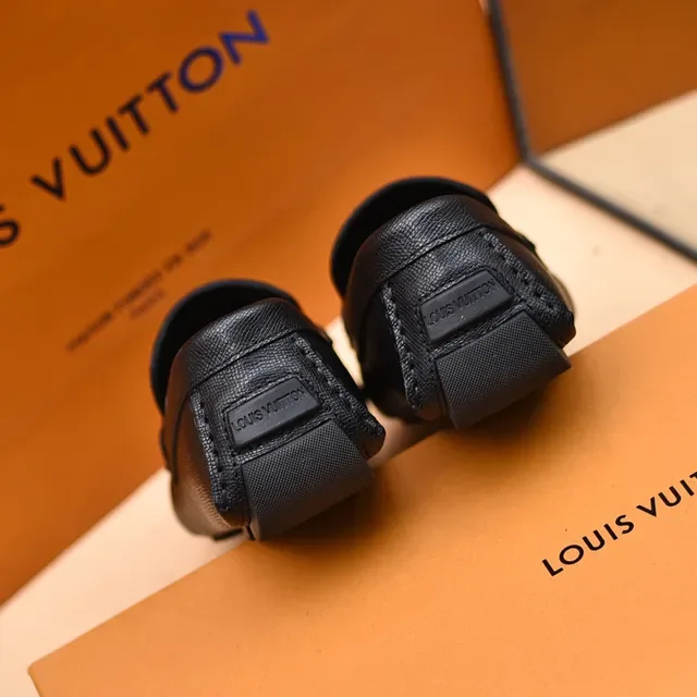 Louis Vuitton LV Loafer Black Textured Leather Loafers 2