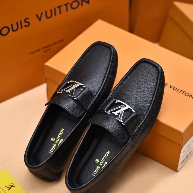 Louis Vuitton LV Loafer Black Textured Leather Loafers 3