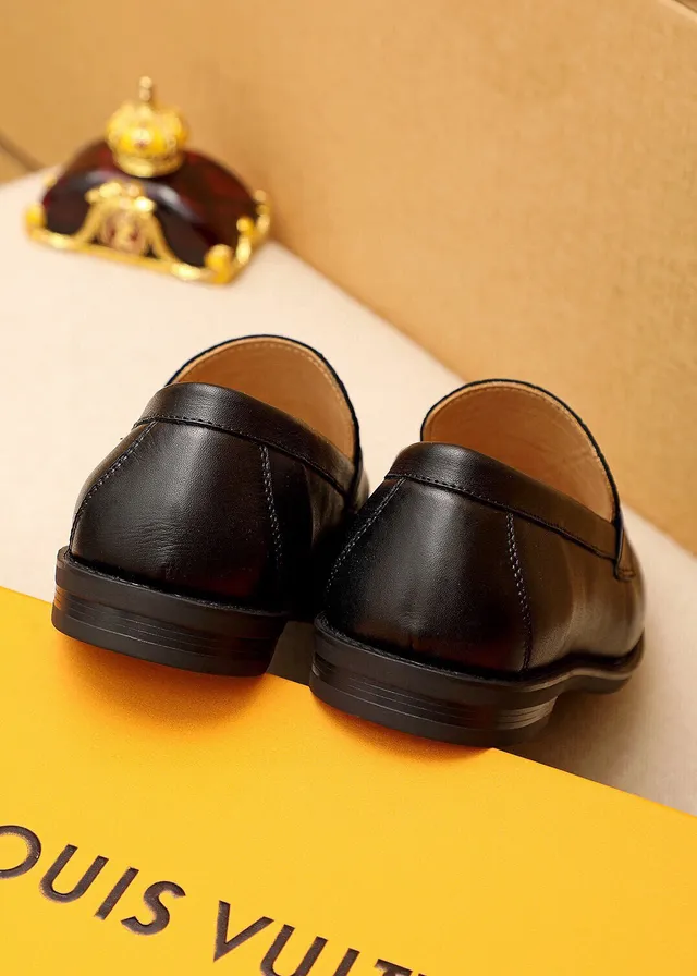 Louis Vuitton LV Loafer Croc-Embossed Black Leather Loafers 3