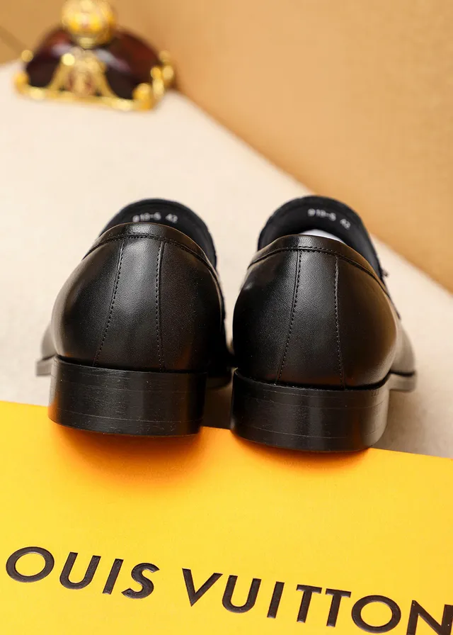 Louis Vuitton LV Loafer Monogram Embossed Black Leather Loafers 8