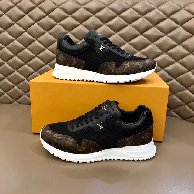 Louis Vuitton LV Trainer Black Brown Monogram Canvas Mixed-Material Upper Lifestyle Sneakers 7