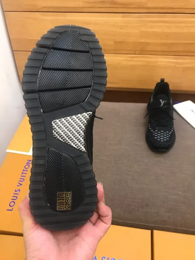 Louis Vuitton LV Trainer Black Gray Knit Upper Speckled Pattern Lifestyle Sneakers 5