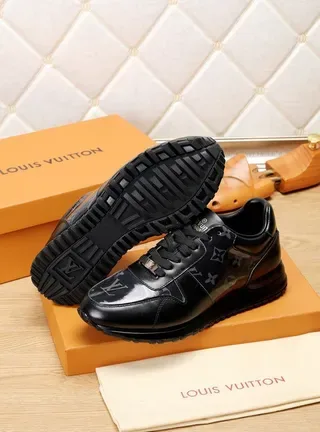 Louis Vuitton LV Trainer Black Monogrammed Leather Glossy Patent Accents Lifestyle Sneakers 8