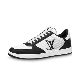 Louis Vuitton LV Trainer Black White Monogrammed Side Panel Perforated Toe Cap Lifestyle Sneakers