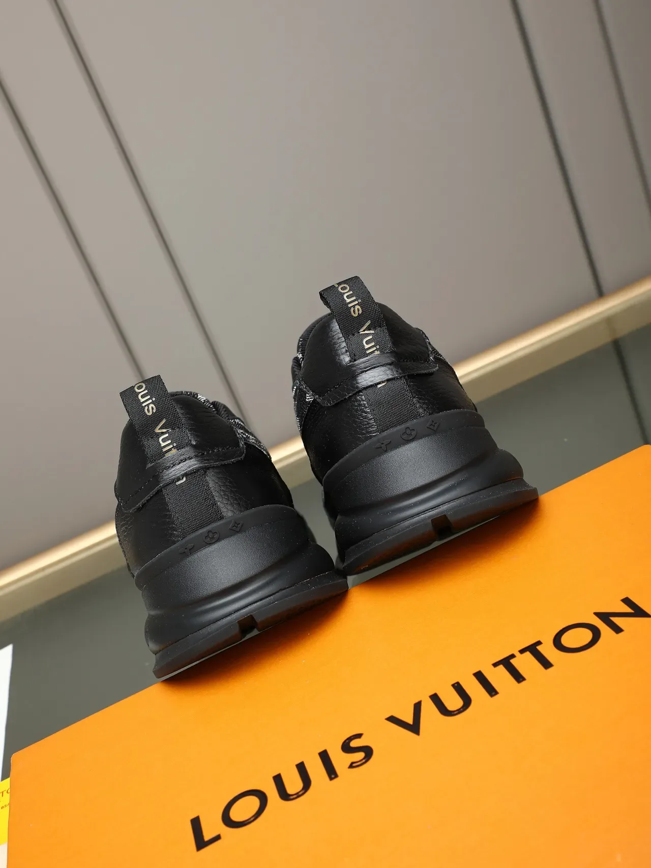 Louis Vuitton LV Trainer Black White Monogrammed Textile Pebbled Leather Lifestyle Sneakers 4