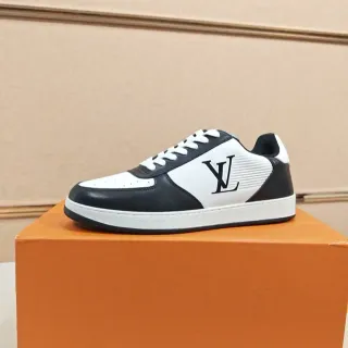 Louis Vuitton LV Trainer Black White Paneled Leather Monogrammed Side Lifestyle Sneakers