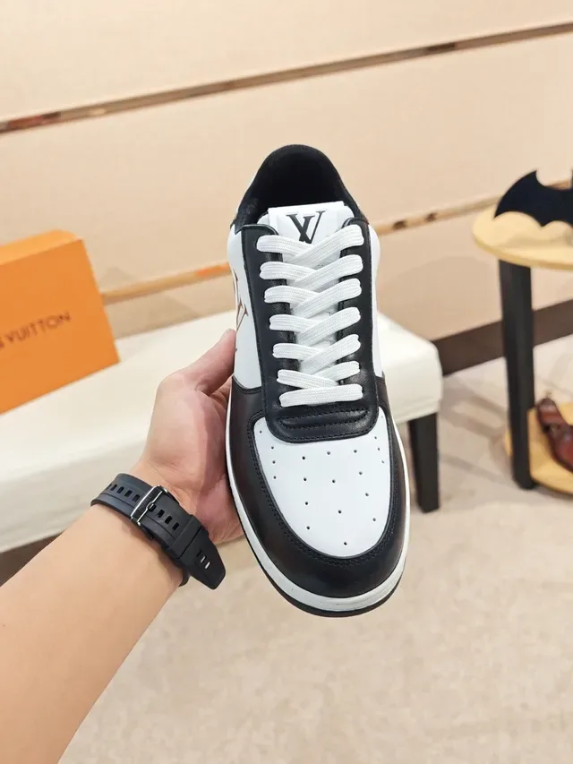 Louis Vuitton LV Trainer Black White Paneled Leather Monogrammed Side Lifestyle Sneakers 6