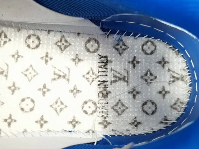 Louis Vuitton LV Trainer Blue White Chunky Platform Sole Textile Upper Lifestyle Sneakers 2