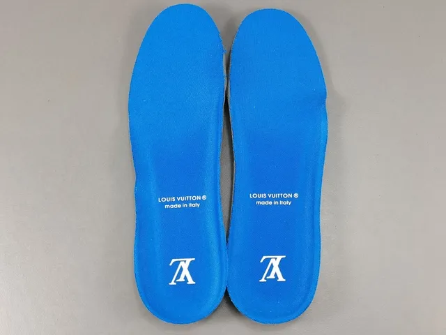Louis Vuitton LV Trainer Blue White Chunky Platform Sole Textile Upper Lifestyle Sneakers 3