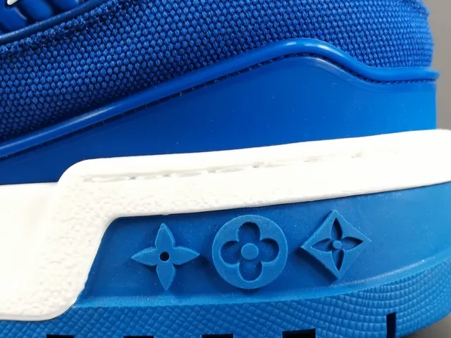 Louis Vuitton LV Trainer Blue White Chunky Platform Sole Textile Upper Lifestyle Sneakers 7