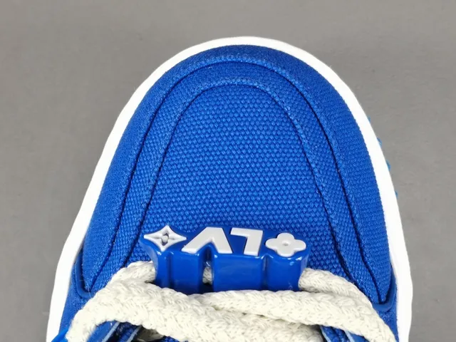 Louis Vuitton LV Trainer Blue White Chunky Platform Sole Textile Upper Lifestyle Sneakers 10