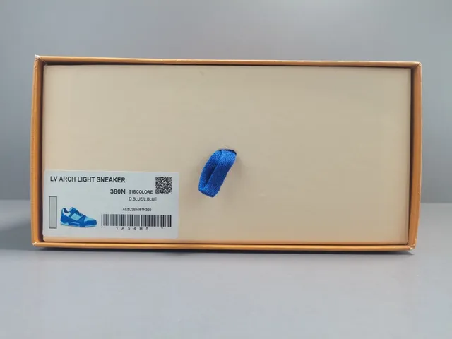 Louis Vuitton LV Trainer Blue White Layered Synthetic Upper Sculpted Multi-Tone Midsole Lifestyle Sneakers 15