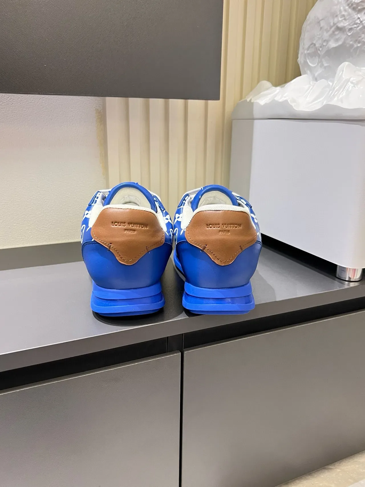 Louis Vuitton LV Trainer Blue White Monogram-Printed Low-Top Lifestyle Sneakers 9