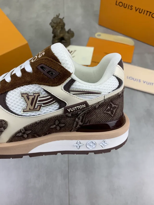 Louis Vuitton LV Trainer Brown Beige Monogram Canvas Mesh Paneling Lifestyle Sneakers 4