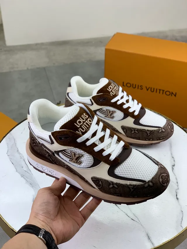 Louis Vuitton LV Trainer Brown Beige Monogram Canvas Mesh Paneling Lifestyle Sneakers 5