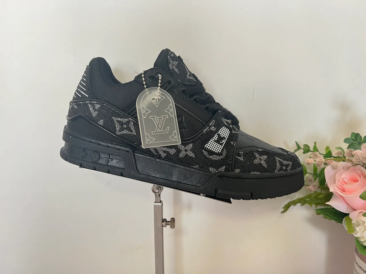 Louis Vuitton LV Trainer Olive Green and White Lifestyle Sneakers 9