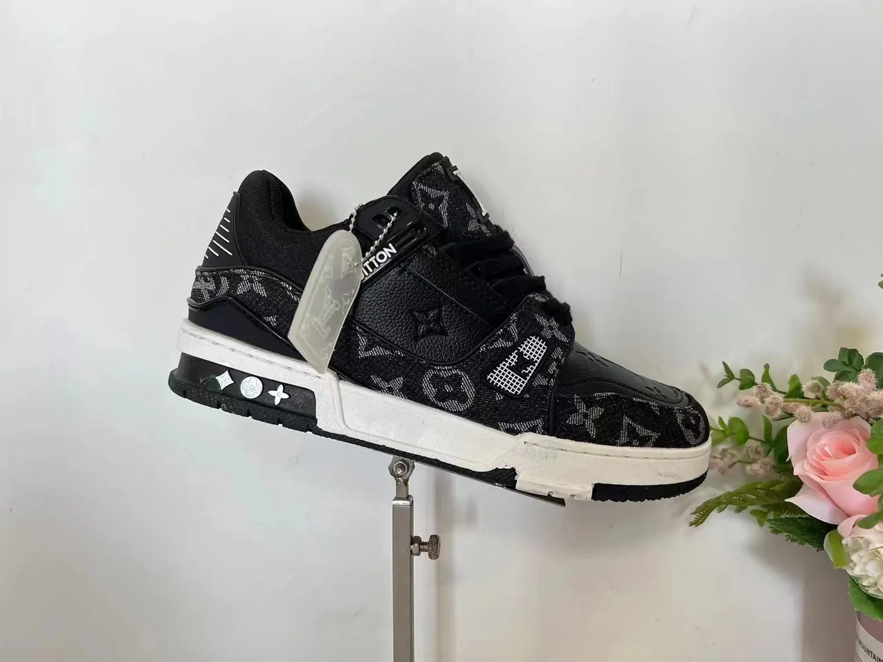 Louis Vuitton LV Trainer Olive Green and White Lifestyle Sneakers 12