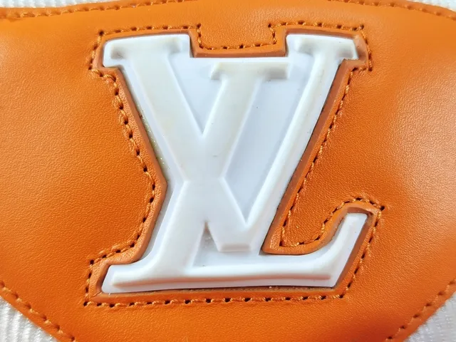 Louis Vuitton LV Trainer Orange White Platform Sole Dual-Strap Overlay Chunky Sneakers 5