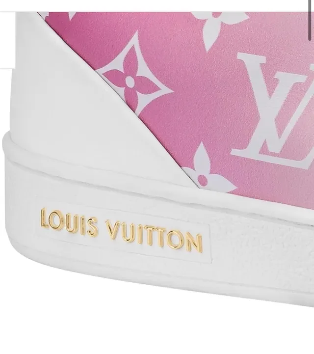 Louis Vuitton LV Trainer Pink White Monogram-Print Leather Gradient Upper Lifestyle Sneakers 2